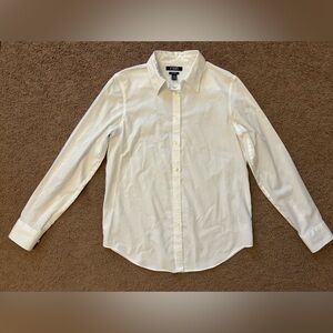 Chaps No Iron 100% Cotton White Women’s Long-Sleeve Dress Shirt size S